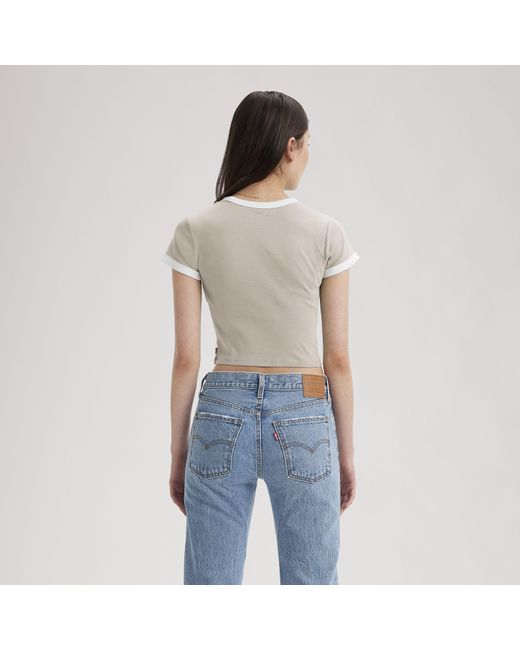 Levi's Blue Graphic Mini Ringer Tee