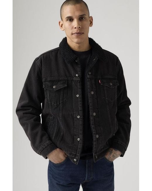 Levi's Black Type Iii Sherpa Trucker Jacket for men