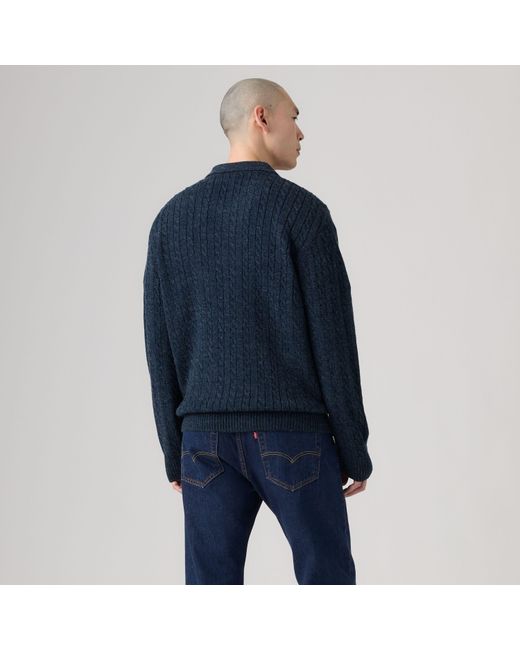 Mason Collared Quarter Zip Levi's de hombre de color Blue