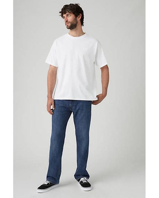 Levi's Blue 555 Relaxed Straight Lightweight Linen+ Denim Jeans for men