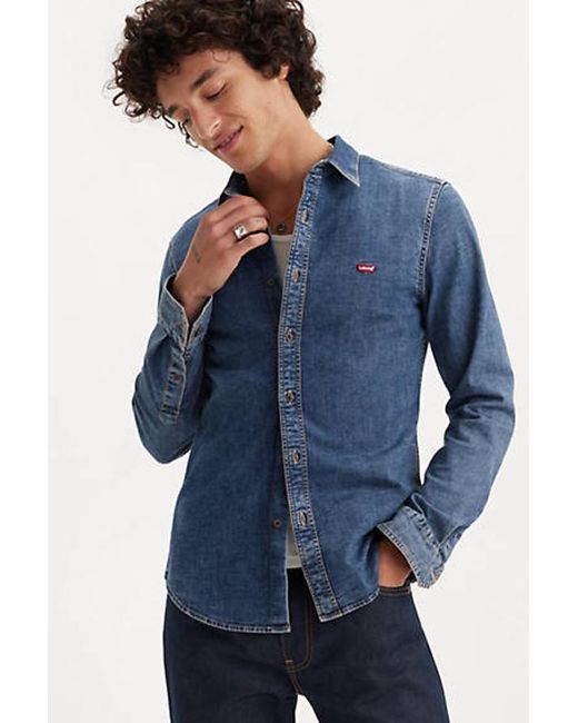 Levi's Blue Battery Housemark Slim Fit Shirt for men