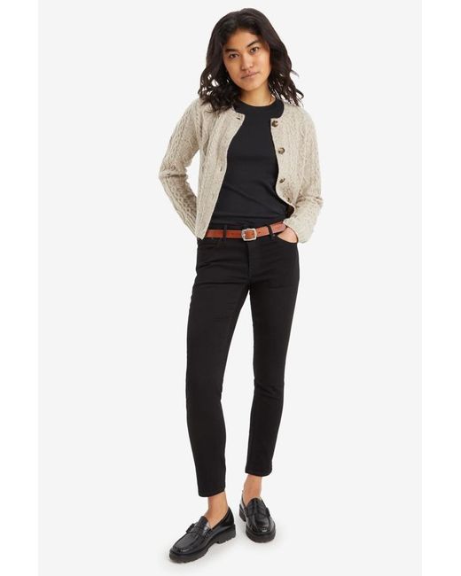Levi's Black 712 Slim Welt Pocket Jeans