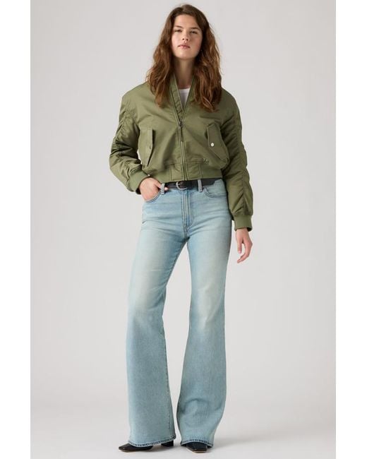 Levi's Green Ribcage Flare Jeans