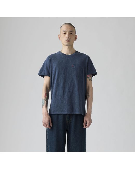 Levi's Classic Pocket Tee in het Blue voor heren