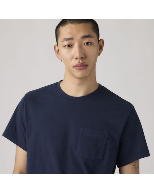 Levi's Blue Essential Pocket Tee for men