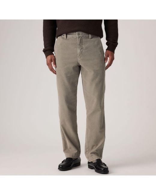 Levi's Gray Xx Chino Authentic Relaxed Corduroy for men
