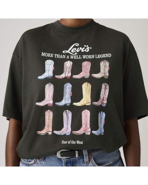 Levi's Black Graphic Short Stack Tee