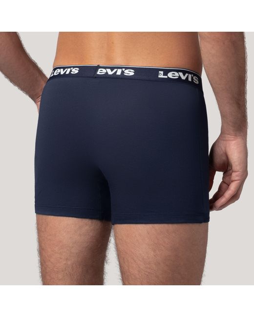Repeat Logo Boxer Brief 3 Pack Levi's de hombre de color Blue
