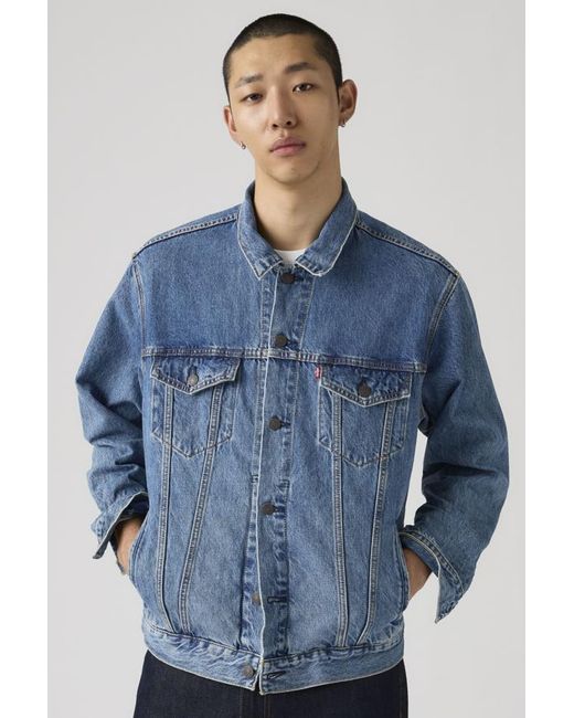 Levi's Relaxed Trucker Jacket in het Blue voor heren