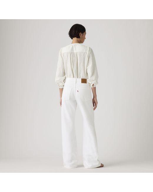 Jeans Loose Boot Levi's de color White