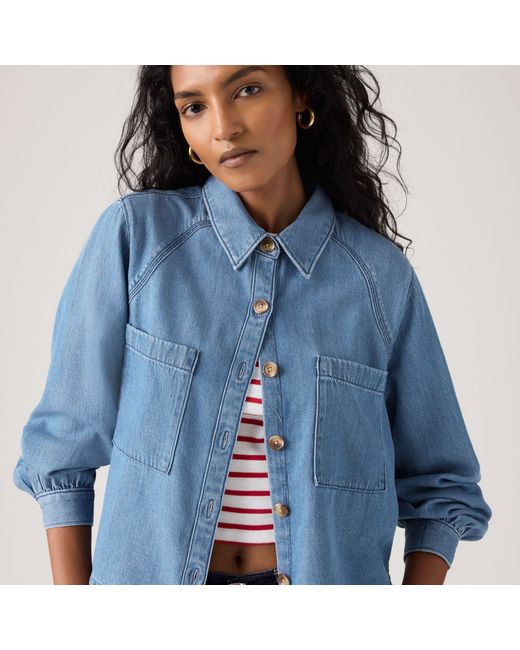 Levi's Blue Tini Long Sleeve Utility Shirt