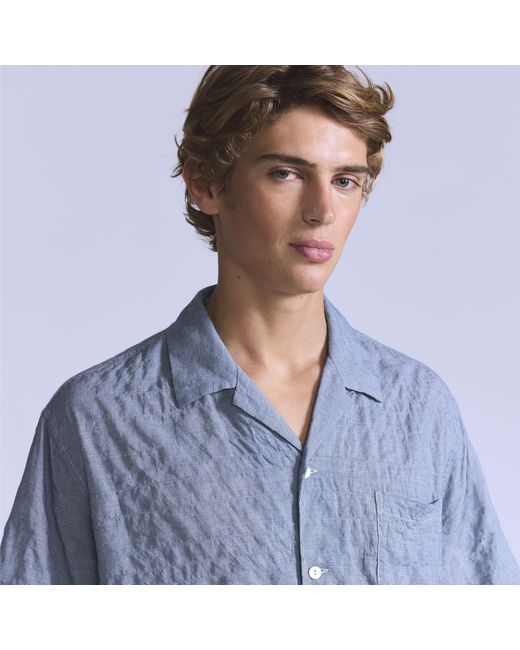 Levi's Blue Short Sleeve Camp Shirt for men