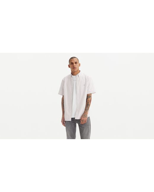 Levi's Black Short Sleeve Authentic Button Down Sweatshirt for men