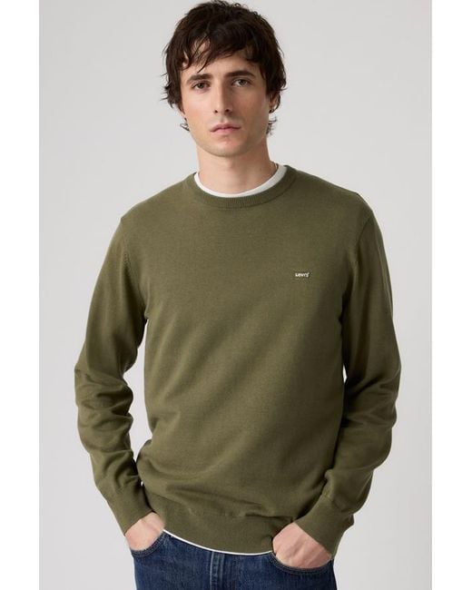 Levi's Green Lightweight Housemark Sweater for men