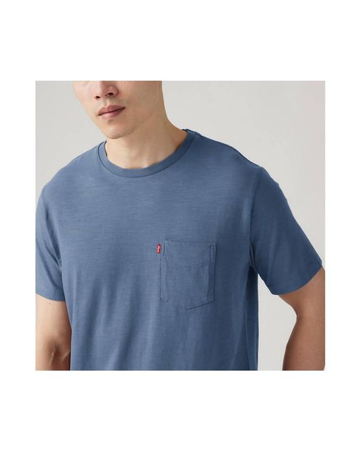Levi's Classic T Shirt Met Zak in het Blue voor heren
