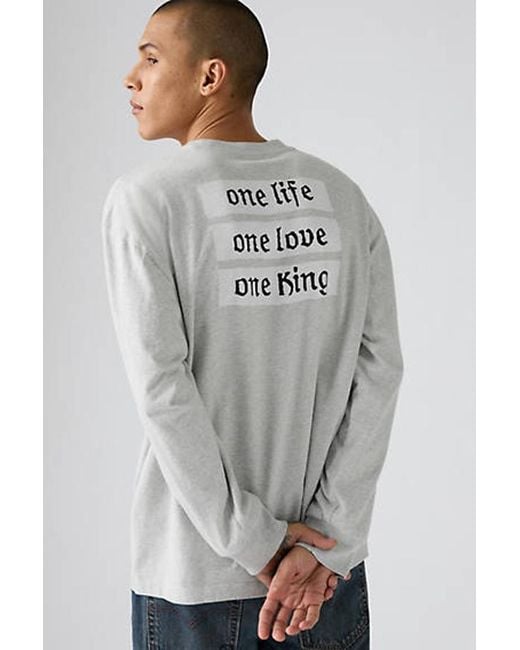 Levi's Nas T Shirt Met Lange Mouwen in het Gray voor heren