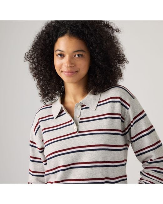 Levi's Gray Supersoft Long Sleeve Polo