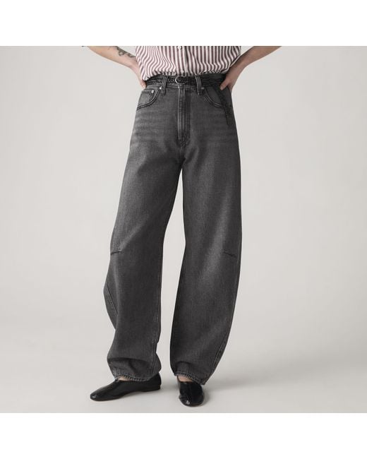 Levi's Black Cinch Barrel Jeans