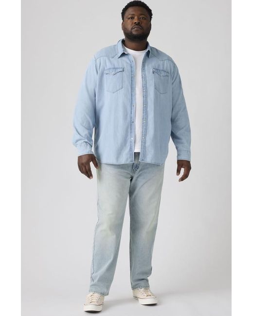 Levi's Blue 502 Taper Jeans (Big & Tall) for men