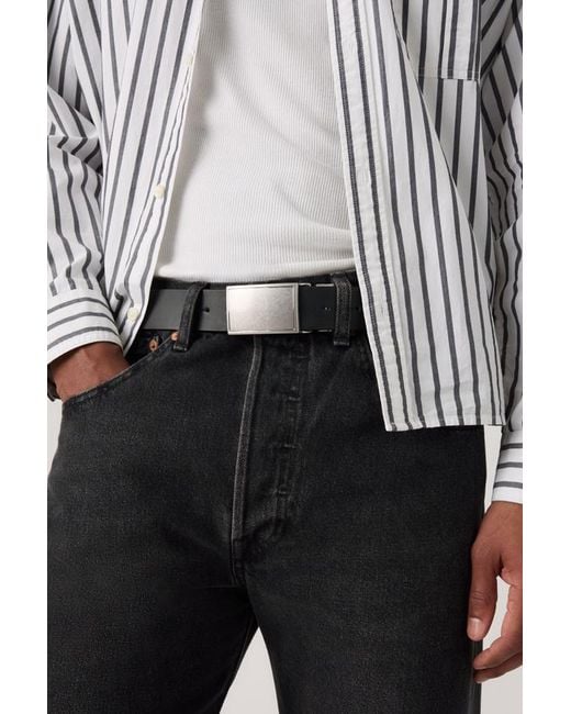 Levi's Black Reversible Plaque Buckle Belt for men