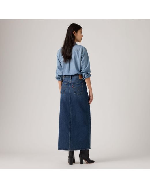 Falda Column Levi's de color Blue
