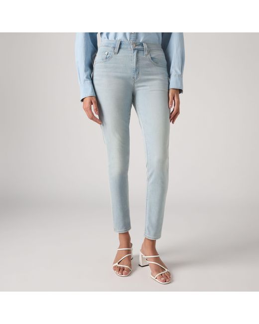 Levi's Blue 721 High Rise Skinny Lightweight Jeans