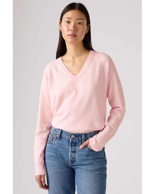 Levi's Blue Supersoft V Neck Pullover Sweater