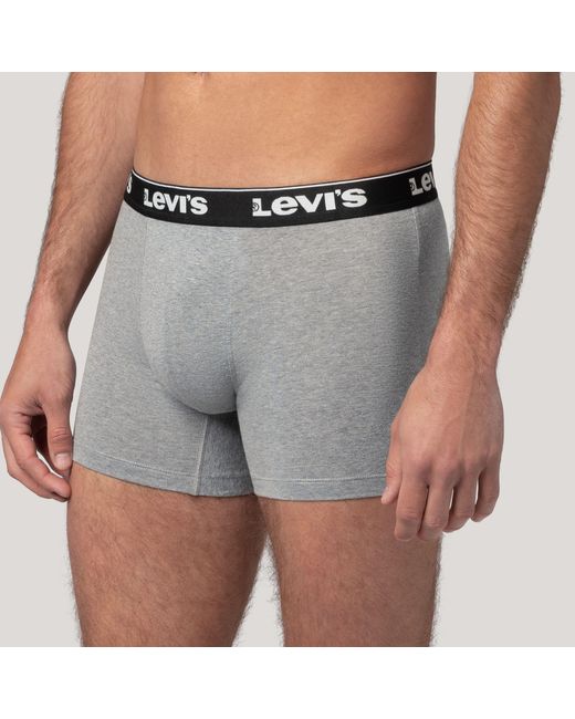 Levi's Gray Repeat Logo Boxer Brief 3 Pack for men