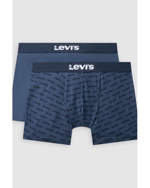 Levi's Blue Logo Boxer Brief 2 Pack for men
