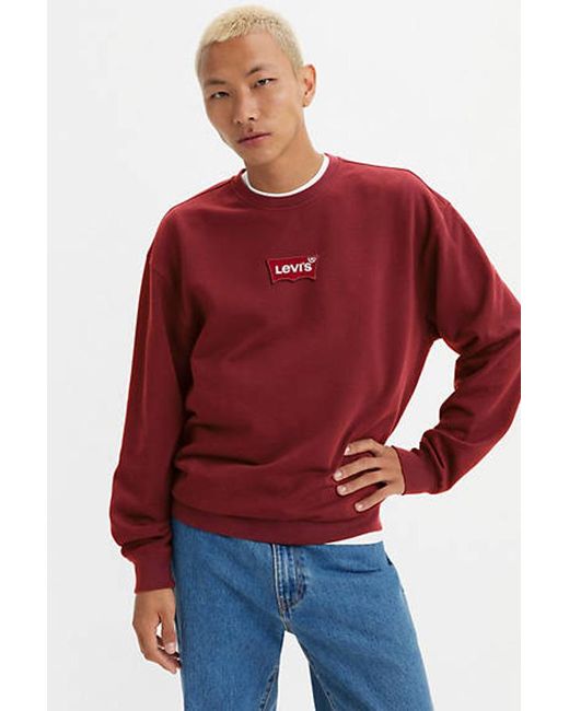 Levi's Black Relaxed Graphic Crewneck Sweatshirt for men