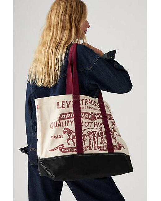 Levi's Black Two Horse Xl Tote Bag