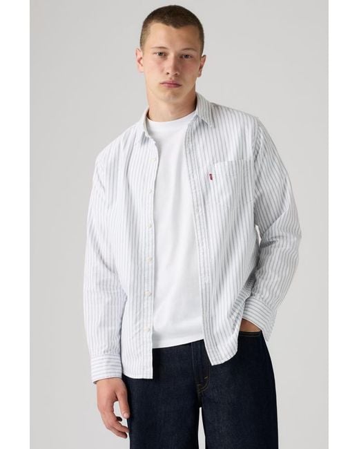 Levi's White Classic Pocket Standard Fit Shirt for men