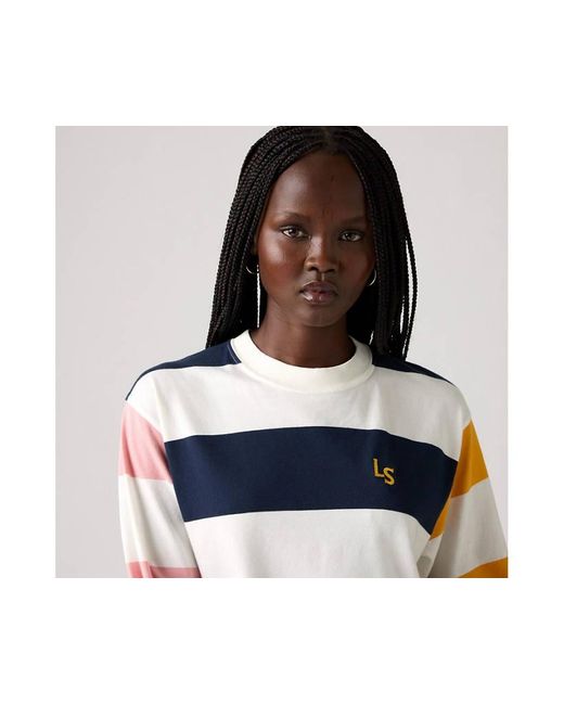 Levi's Graphic Rugbyshirt Met Lange Mouwen in het Blue