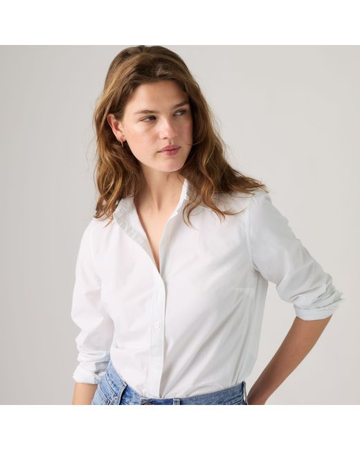 Levi's White Carlile Classic Poplin Shirt