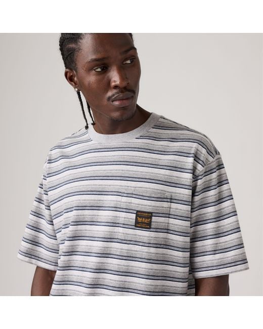 Levi's Gray Workwear Pocket Tee for men