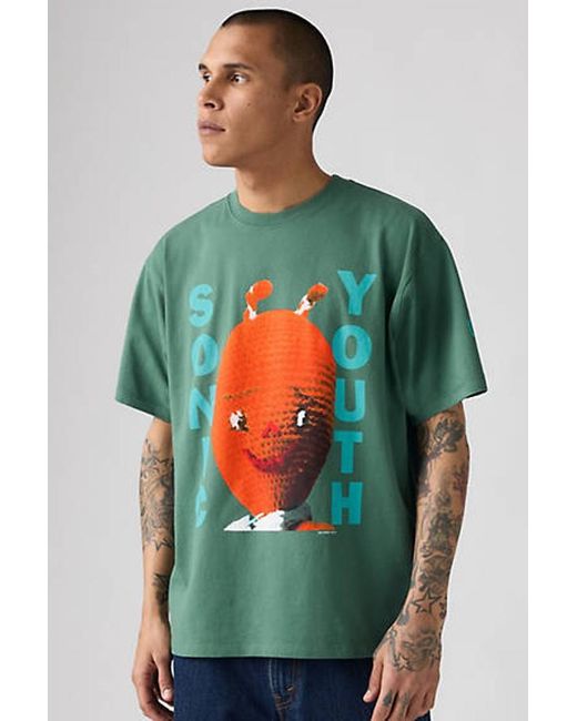 Levi's Green Sonic Youth Band Tee for men