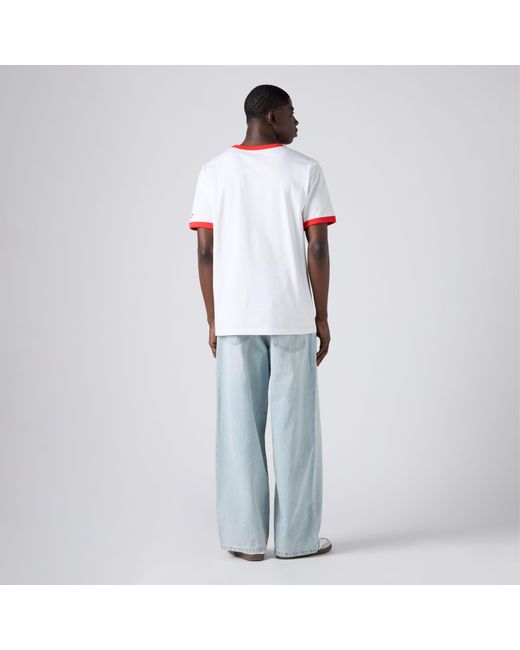 Camiseta Ringer De Croacia Levi's de hombre de color White