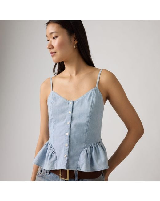 Levi's Gray Monet Sleeveless Blouse
