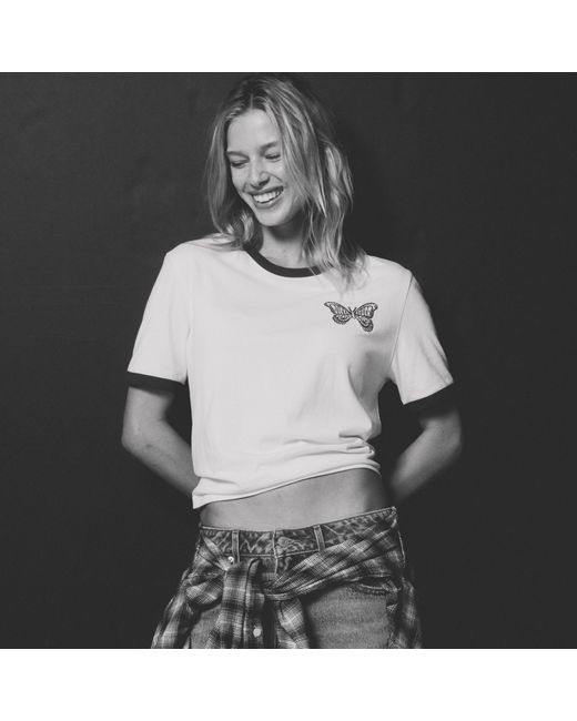 Levi's Gray Pride Shrunken Ringer Tee