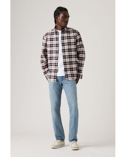 Levi's Blue 511 Slim Linen+ Denim Jeans for men