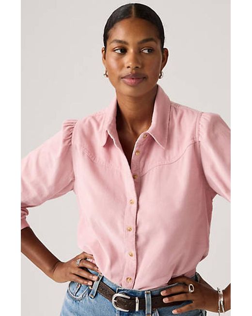 Levi's Pink Journey Corduroy Western Shirt
