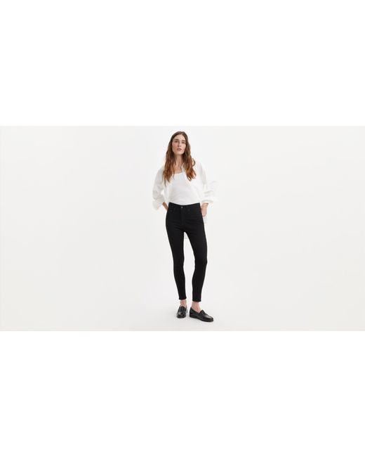 Levi's 721tm Skinny Jeans Met Hoge Taille in het Black