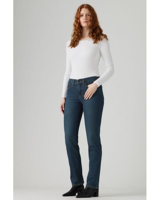 Levi's Blue 314 Shaping Straight Jeans