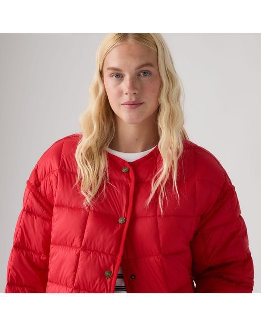 Levi's Red Poppy Quilted Puffer Jacket