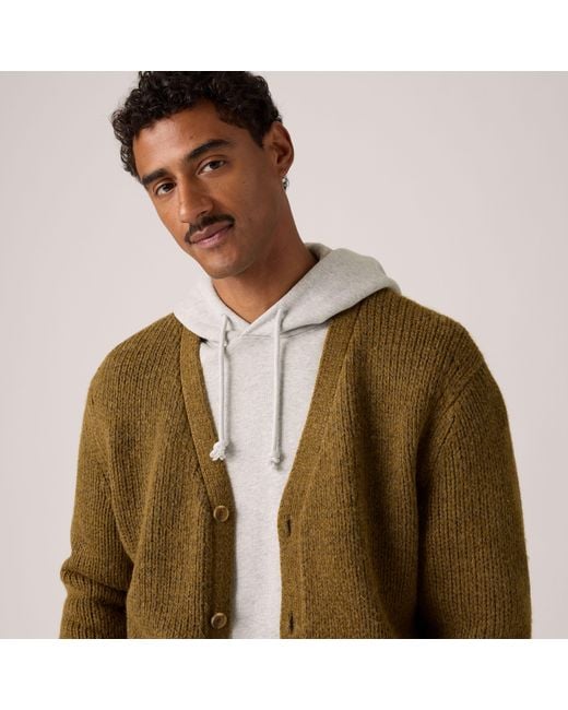 Levi's Mammoth Cardigan in het Natural voor heren