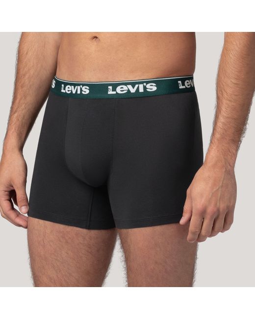 Levi's Black Repeat Logo Boxer Brief 3 Pack for men