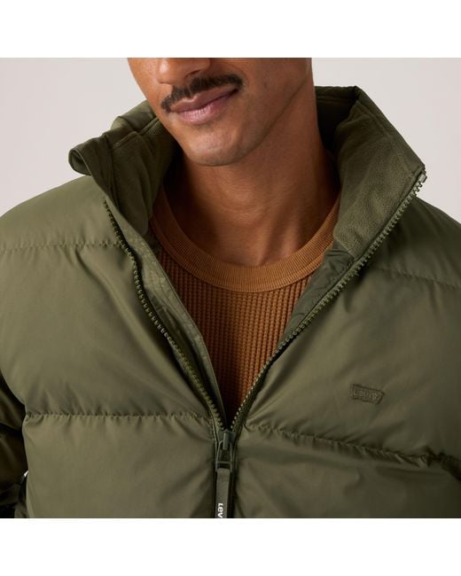 Levi's Green Rockwell Hooded Puffer for men
