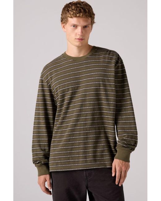 Levi's Long Sleeve Graphic Authentic Tee in het Brown voor heren