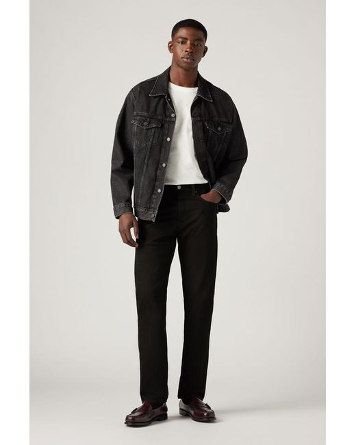 Levi's Black 502 Taper Jeans for men