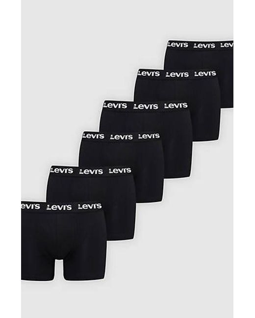 Boxer Parigamba Con Logo Confezione Da 6 di Levi's in Blue da Uomo